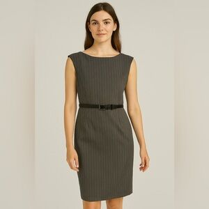 Calvin Klein Sleeveless Pinstripe Dress – Size 12 – NWT